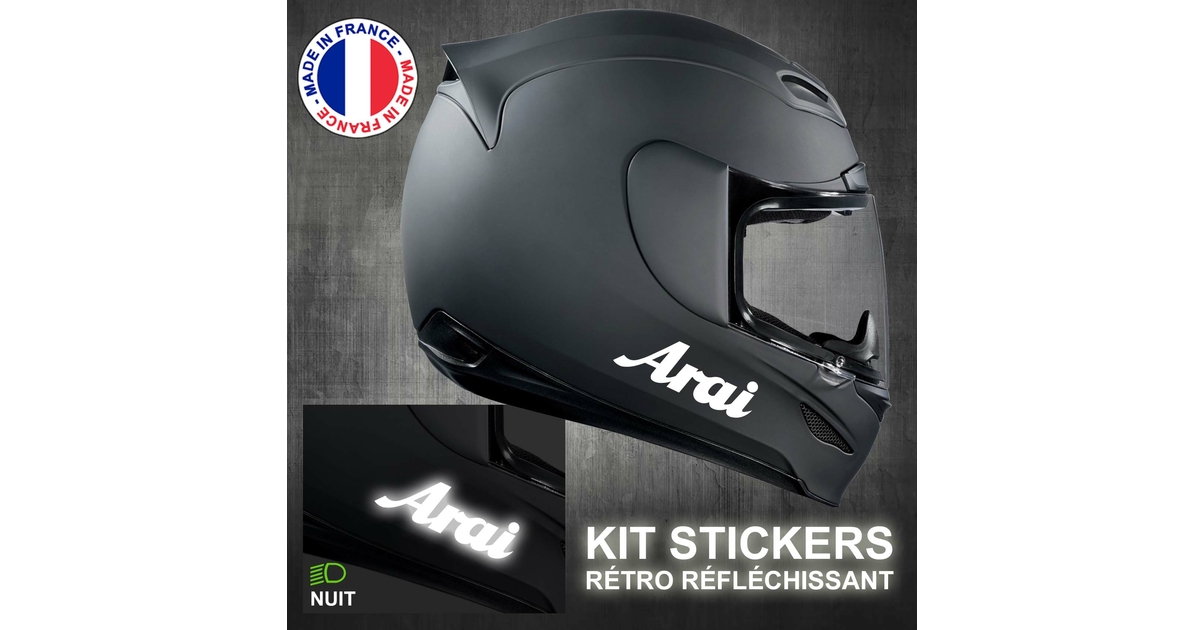 Avis et commentaires de Stickers Arai Rétro Réfléchissant Casque moto